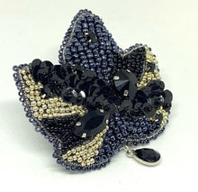 Load image into Gallery viewer, Black Maple Leaf Power Brooch
