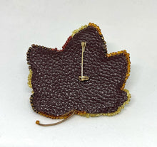 Load image into Gallery viewer, Brown Maple Leaf Power Brooch Amulet
