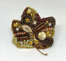 Load image into Gallery viewer, Brown Maple Leaf Power Brooch Amulet
