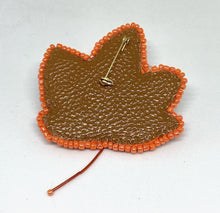 Load image into Gallery viewer, Orange Maple Leaf Power Brooch Amulet
