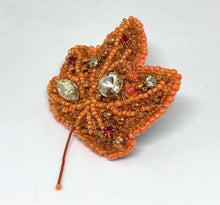 Load image into Gallery viewer, Orange Maple Leaf Power Brooch Amulet
