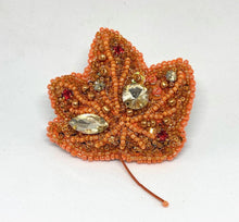 Load image into Gallery viewer, Orange Maple Leave Power Brooch
